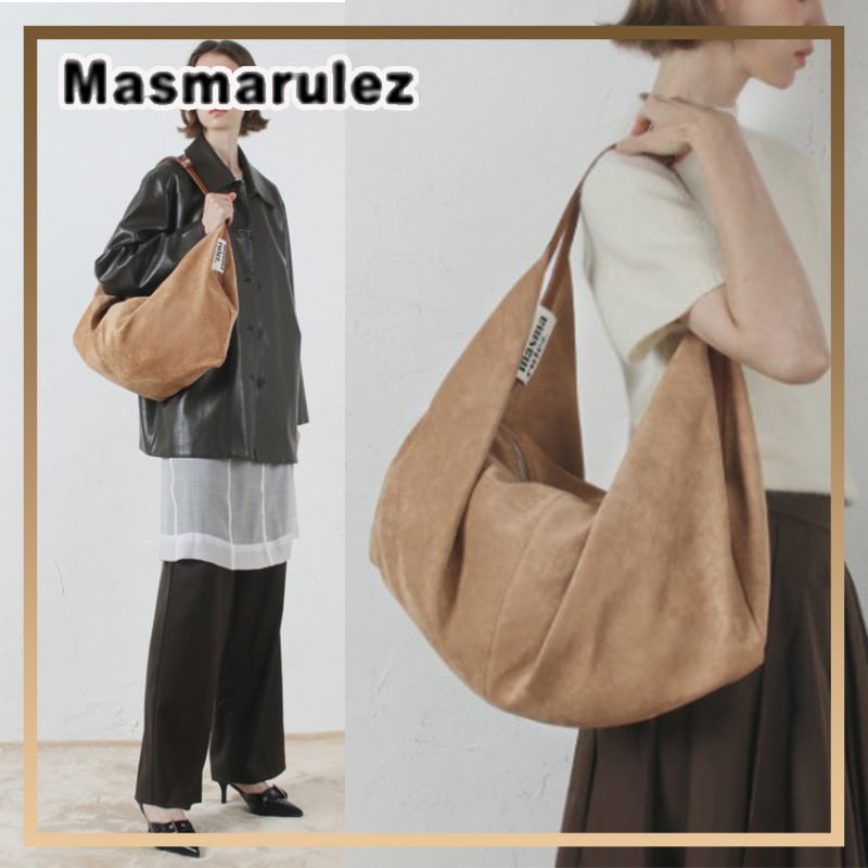 【MASMARULEZ】Wing suede bag _ Beige