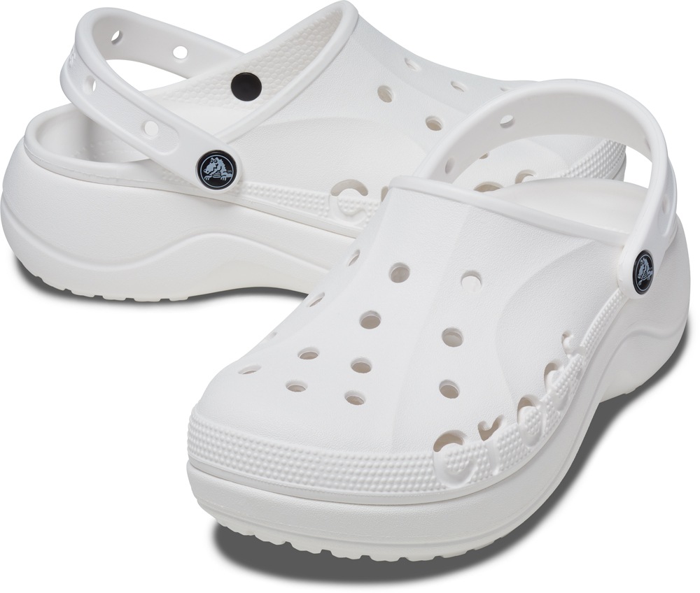 CROCS 208186-100-W6 レディース バヤ プラットフォーム クロッグ（ホワイト・サイズ：W6(22.0cm)） 208186100W6