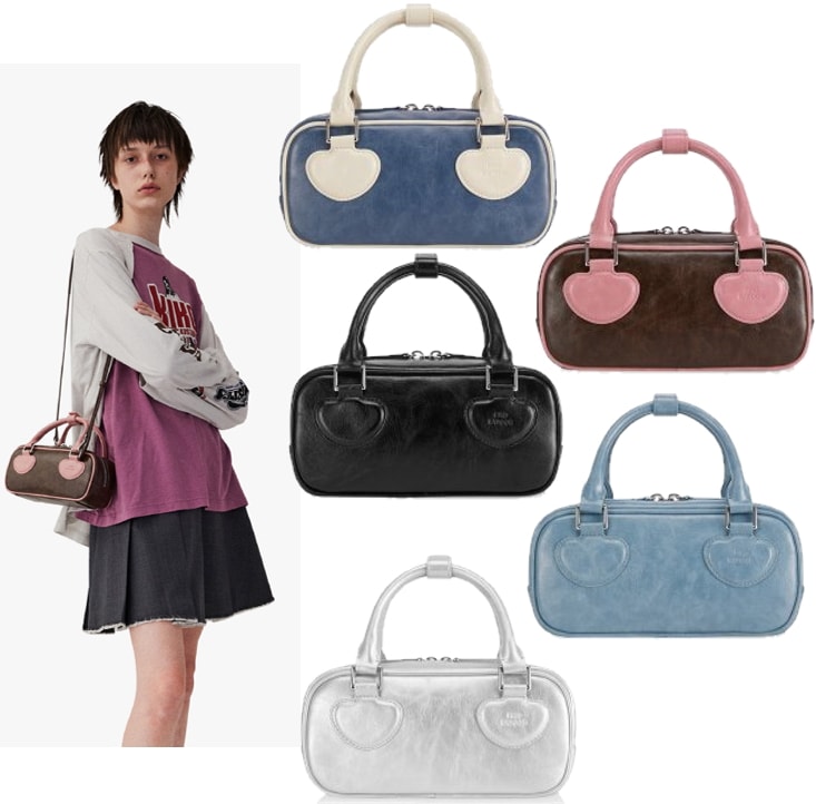 HEART BLOCK BAG 22 CRINKLED