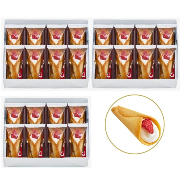 AUDREY オードリー グレイシア ミルク8本入り×3箱 手提げ袋付 贈り物 プレゼント 結婚式 ミルク 苺 ミルク クリームクッキー お菓子 父の日