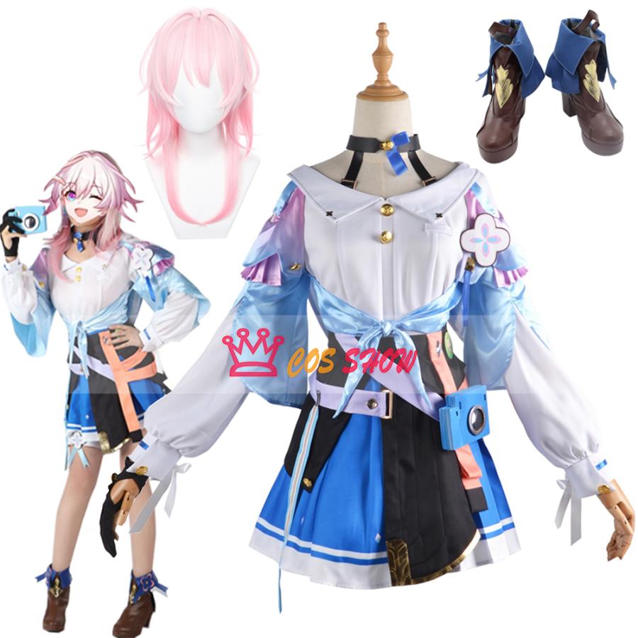 人気商品N0.1 崩壊スターレイル 三月なか みつきなか コスプレ衣装 cosplay仮装 ウィッグ 靴 能 イベント ステージ服 舞台 ハロウィン クリスマス