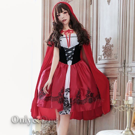 ドラキュラ コスプレ 赤ずきん ハロウィン ドレス ズキン ロングマント