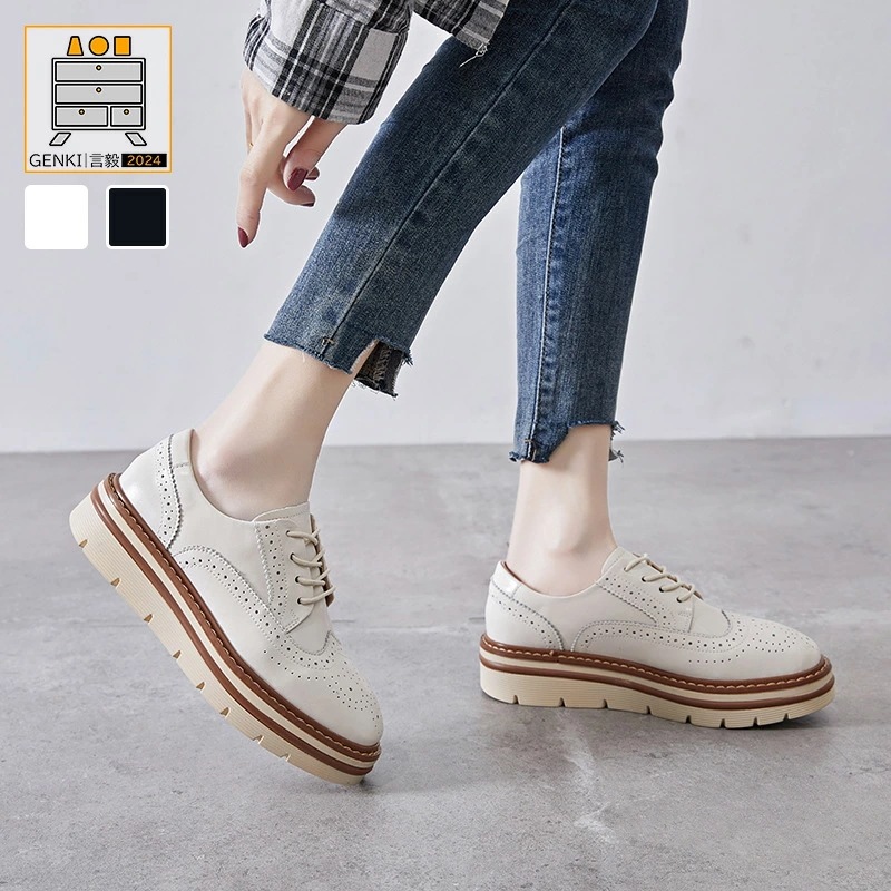 「超お得」プラットフォームシューズ 厚底 ローファー レースアップ パンチングレザー ボリュームヒール 大人カジュアル レディース レディースファッション カジュアル … 4,808円