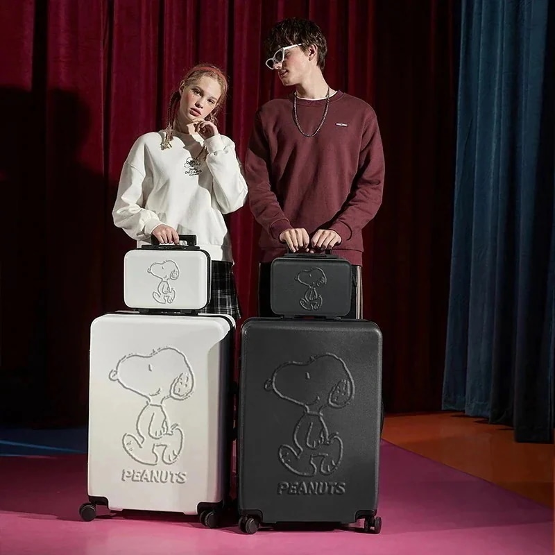 スヌーピー スーツケース 女性 スモール フレッシュ トロリー ケース 男子学生 旅行 パスワード ボックス 漫画 レザー スーツケース 機内持ち込み 軽量 キャリーバッグ キャリーケース
