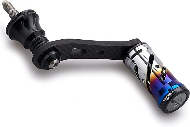 42mm リール ハンドル 16mm ノブ 搭載 シマノ ダイワ スピニングリール 通用ライトゲーム 渓流釣りVortex Series 616(ブラック)