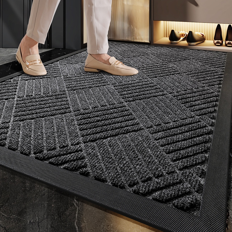 シンプルなポリプロピレン砂削りダスト除去アンチスリップマットエントリドアフロアマットラバーパッド汚染抵抗性ゴムパッド