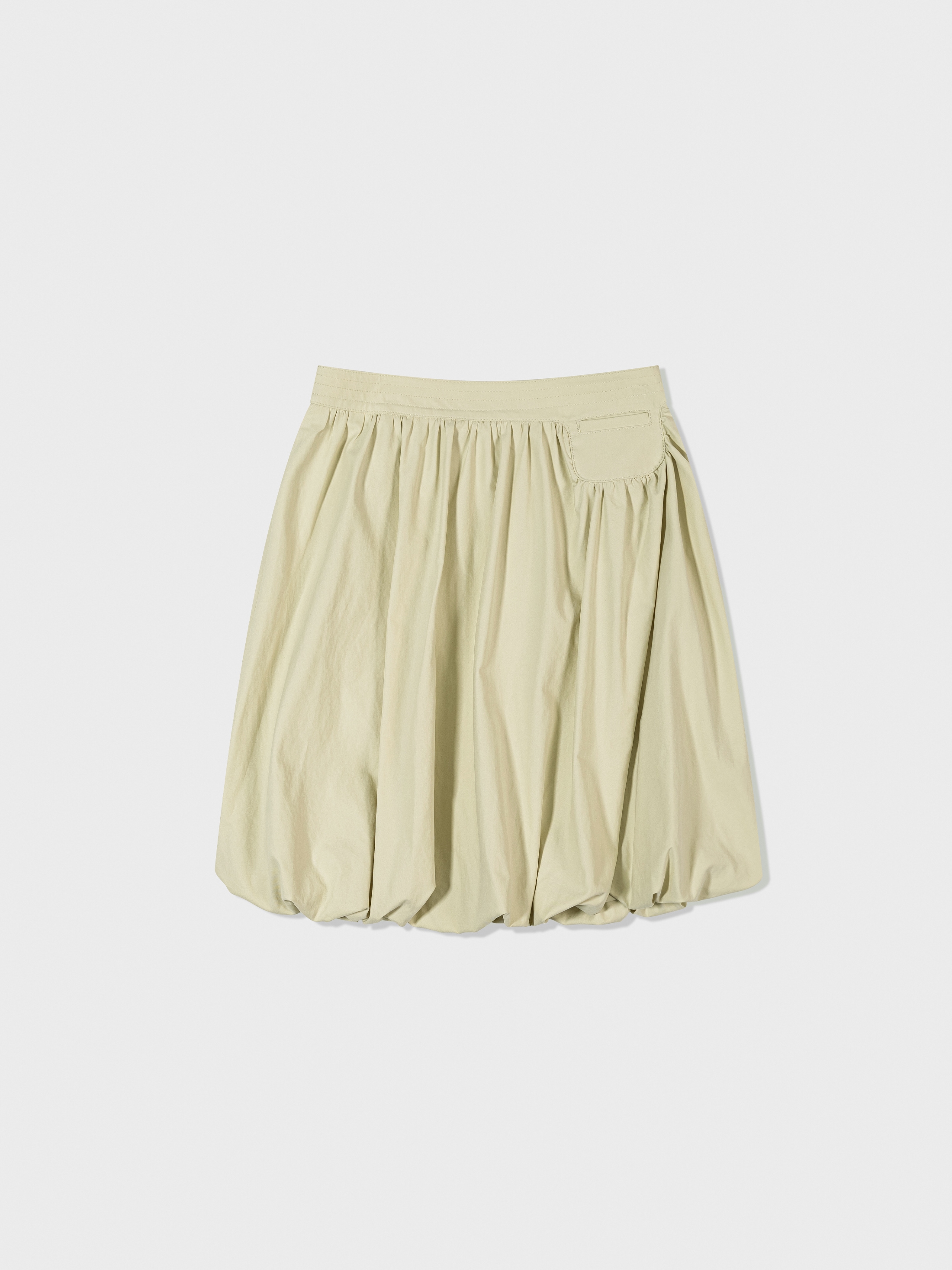 【LOW CLASSIC】 BUBBLE MIDI SKIRT : CREAM