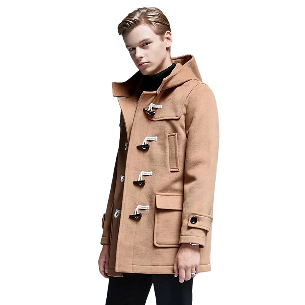 ダッフルコート メンズ チェスターコート 大きいサイズ ロング 秋冬 アウター 厚手 男性 ロングコート フード付き 男子 学生 体型カバー メンズファッション 通勤