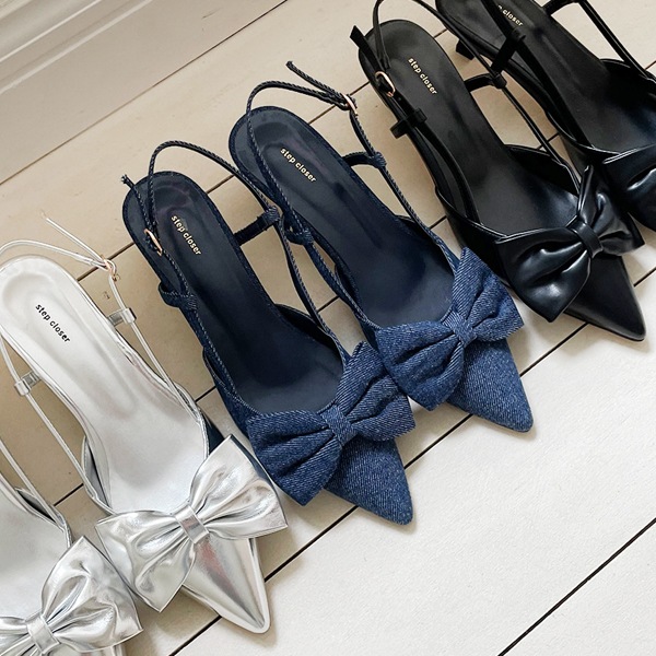 韓国ファッション ステレットライン スリングバッグ シューズ 5cm