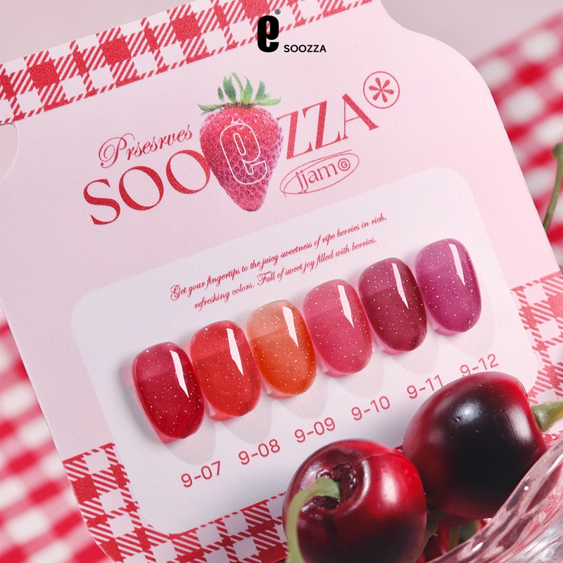 [SOOZZA ] jjam Glitter gel [6色 SET ] ディアスプリング シロップジェル/ マグネットジェル・ジャムグリッター6色／フルーツネイル・半シロップグリッター・トマト