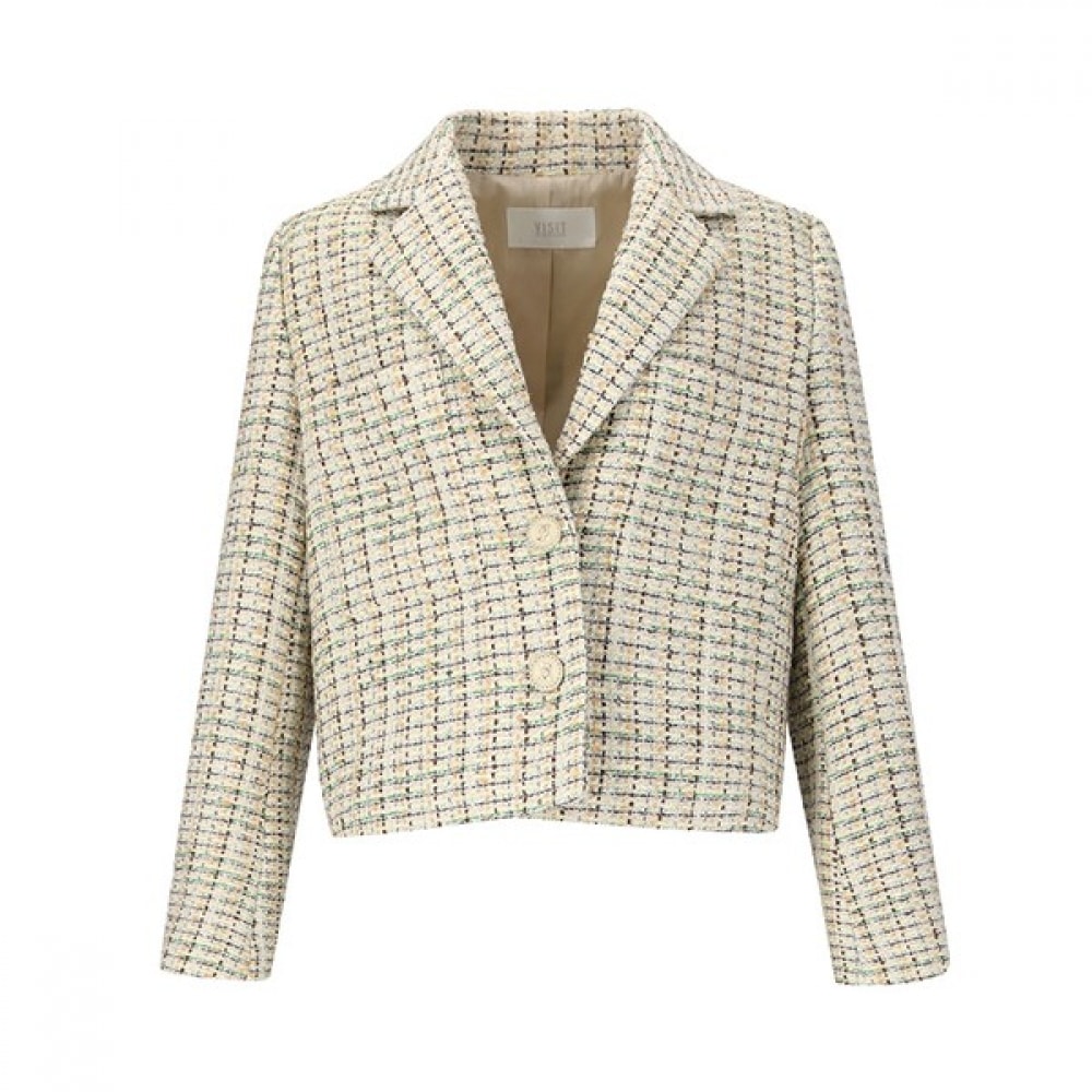 (ニューヨーク訪問) ツイードテーラードクロップジャケット (VZ1JK11)