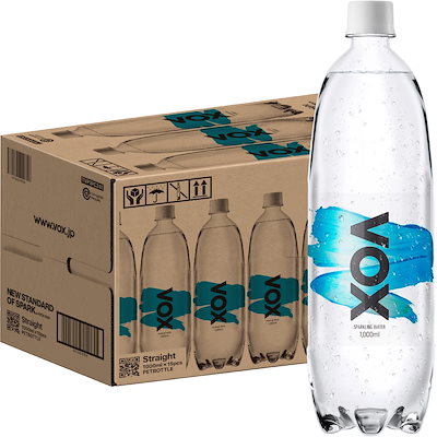 他サイト： VOX(ヴォックス) 強炭酸水 ストレート 無糖 1000ml ×15本の商品画像