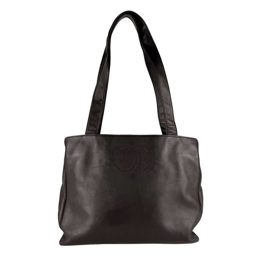 シャネル CHANEL ショルダーバッグ レザー ブラウン レディース z10057