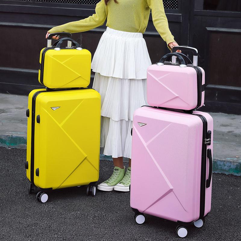 2個以上で1O0円OFFスーツケース キャリーケース キャリーバッグ ハードケース 親子セット ミニボックス付 化粧ケース レディース 機内持込 軽量 ファスナー 多収納ポケット 静音