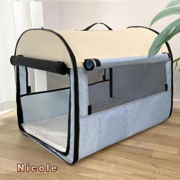 キャリーバッグ付 猫 犬 [10月推奨/20%OFF]折りたたみ 小型犬 ソフトケージ Mサイズ奥行60×横幅46×高さ51cm