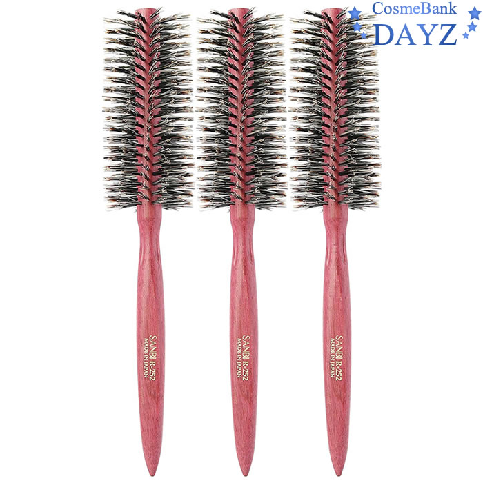 サンビー ロールブラシ R-252 3点セットらせん植毛 ブローブラシ