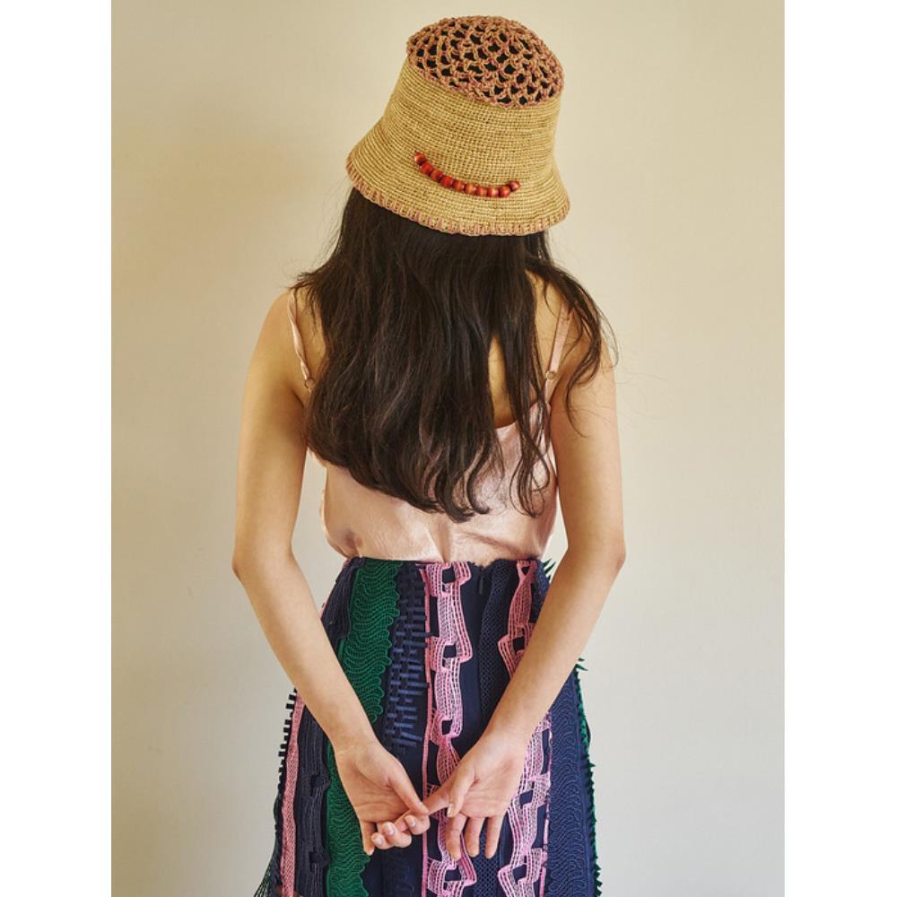 MISU A BARBE NETTED BUCKET PINK