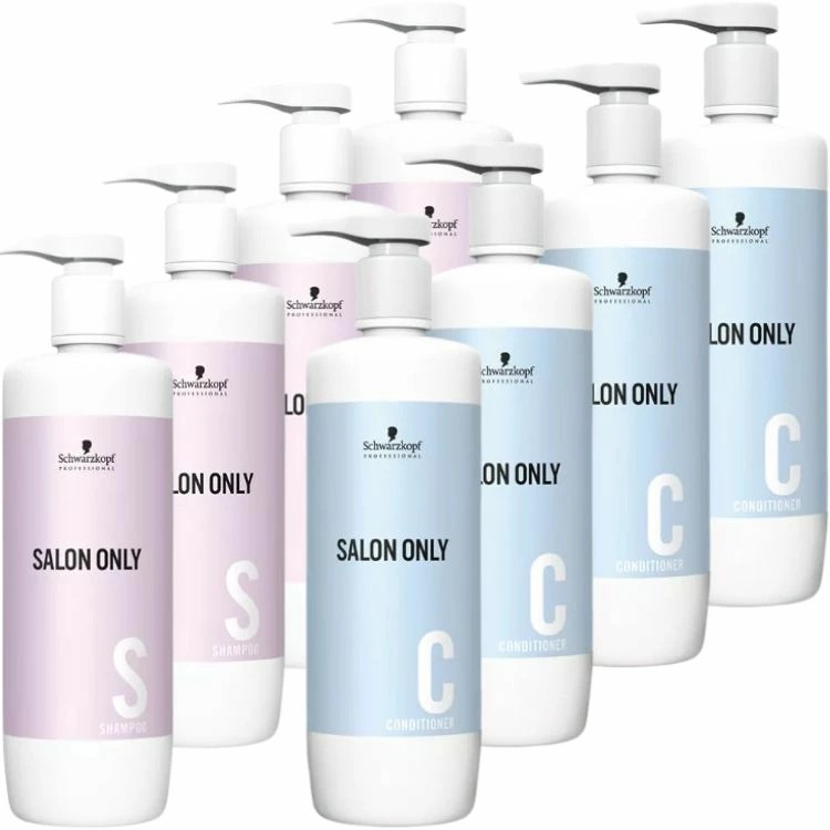 【各4本セット】 シュワルツコフ サロンオンリー シャンプー 1000ml +コンディショナー 1000ml 各4本ずつ 業務用シャンプー 業務用コンディショナー シリコン除去 毛髪補修 高純度ヒアル