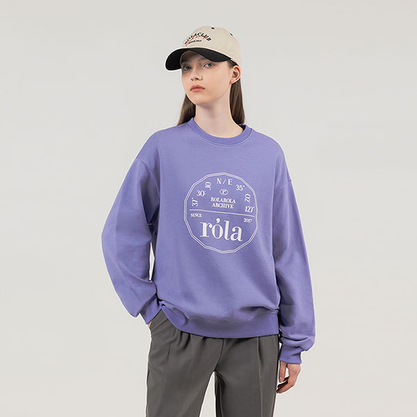 ROUND LOGO SWEATSHIRT LAVENDER