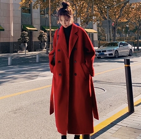 レディース コート 上着 膝下 長袖 襟付き ストレート ベルト ウエストマーク ウエストリボン ボタン きれいめ シンプル カジュアル 上品 こなれ感 クール モード系 都会的 クラシカル 無地 春