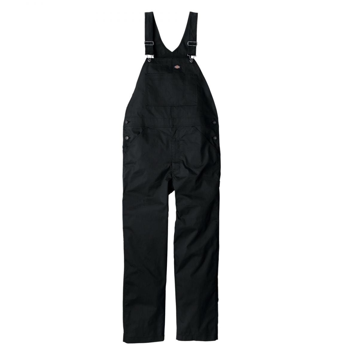 Dickies ディッキーズ ライトT/Cストレッチ オーバーオール ブラック XL D-6702 接触冷感 吸汗 速乾 夏 コーコス 作業着 作業服