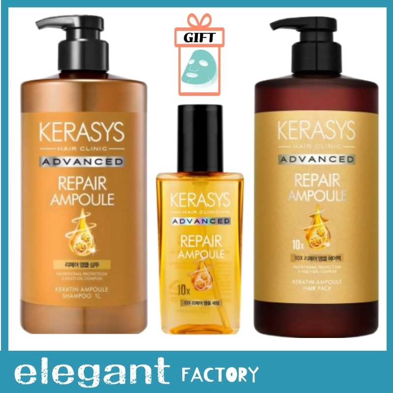 【1+1+1】 アドバンスト 10X リペア ヘアアンプルャンプー (1L )&セラム(80ml)&ヘアパック(1L),マスクパック プレゼント /ヘアオイル おすすめ,ヘアオイル トリートメント