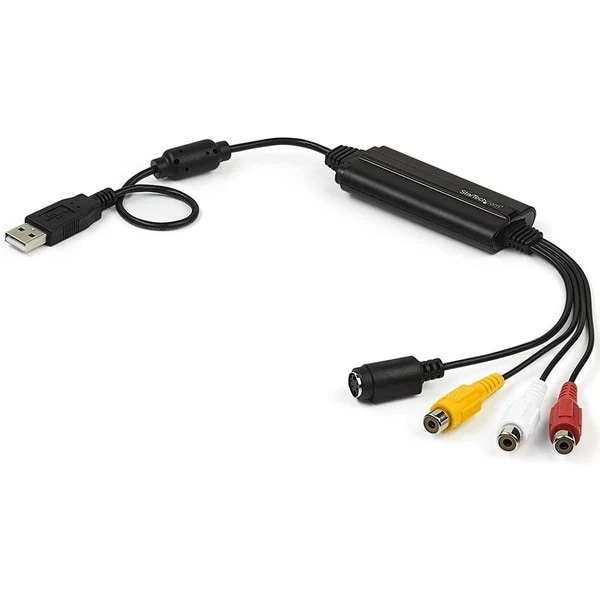 SVID2USB232 ブラック USB接続ビデオキャプチャーケーブル/S端子&コンポジット-USB 2.0 ビデオキャプチャーユニット/TWAIN対応/アナログ デジタル コンバーター/Window