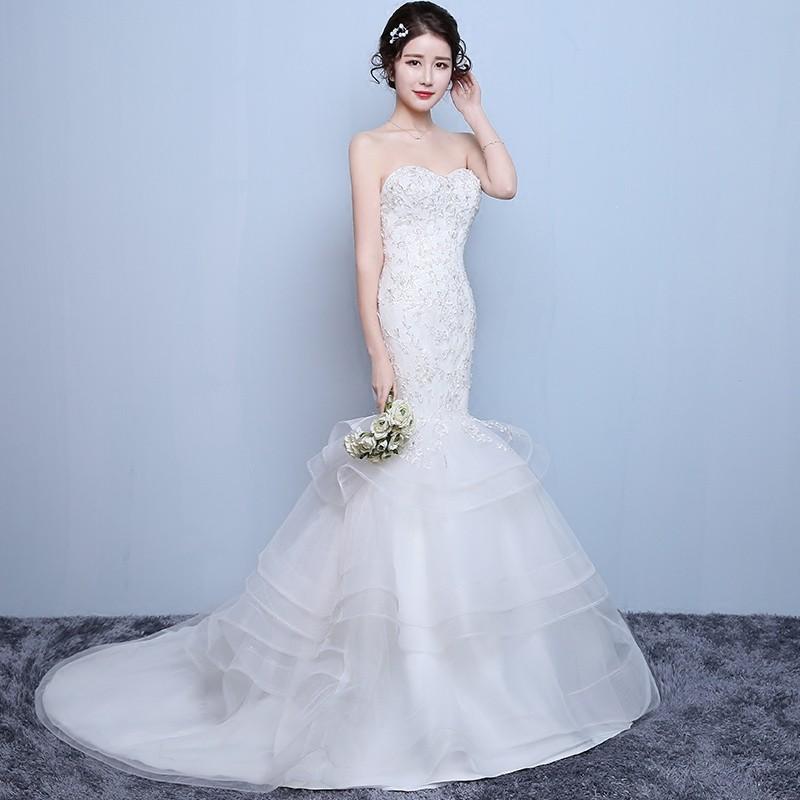 マーメイドドレス ウエディングドレス 安い ロングドレス 結婚式 ブライダル ウェディングドレス 二次会 マーメイドラインドレス 花嫁 ブライダル wedding dress