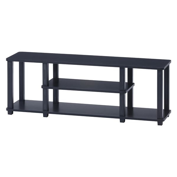 TVラック 111.5cm幅 ブラウンxブラック（BRxBK） 組立品