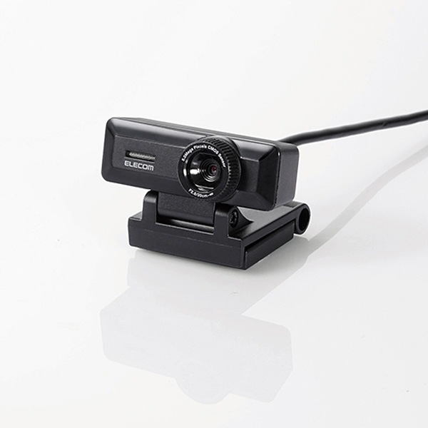 エレコム PCカメラ 500万画素 マイク内蔵 高精細ガラスレンズ（ブラック） UCAMC750FBBK