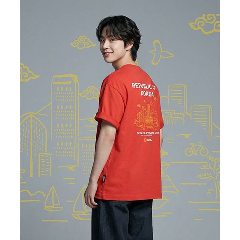 ナショナルジオグラフィック NATIONALGEOGRAPHIC N262UTS922 [ROK] ダイナミックシティグラフィック半袖Tシャツ RED N262UTS922020 420245