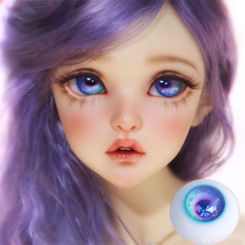 BJDドールアイ レジンアイ キラキラ 幽夢 人形用樹脂眼 普通/三白眼 12mm/14mm/16mm/18mmサイズ