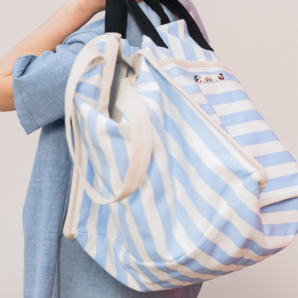 EDENIK ビンテージストライプトートバッグ