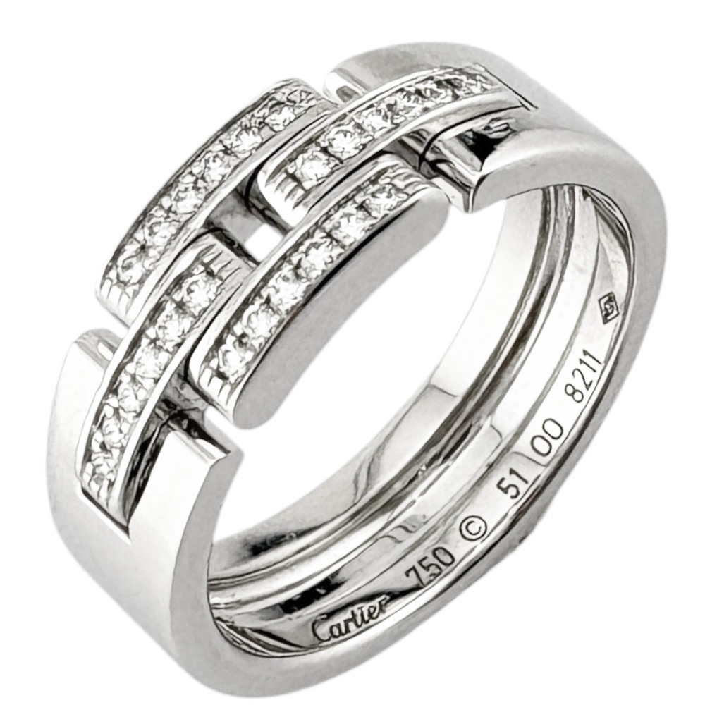 カルティエ マイヨンパンテール リング 指輪 11号 18金 K18ホワイトゴールド ダイヤモンド CARTIER 中古 美品