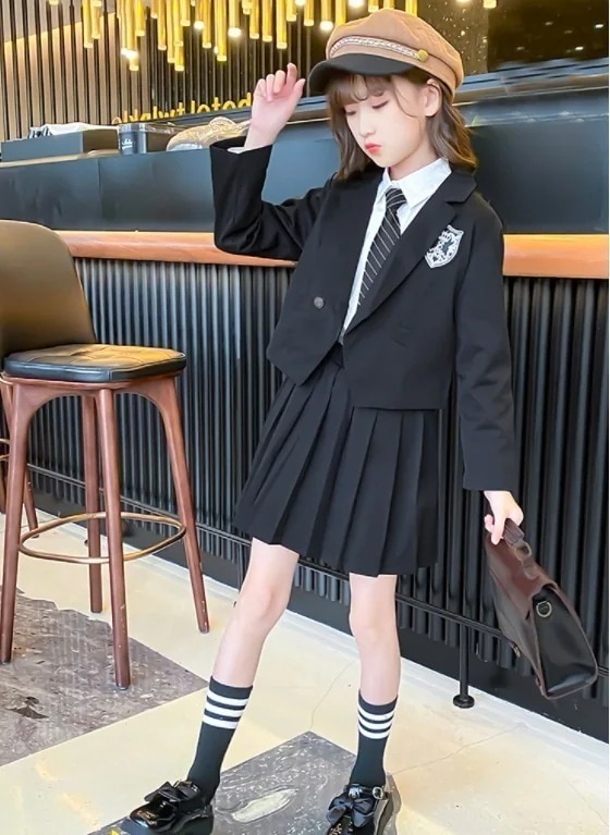 セットアップ キッズ スーツ 女の子 4点セット 卒業式 ジャケット ジャンパースカート シャツ