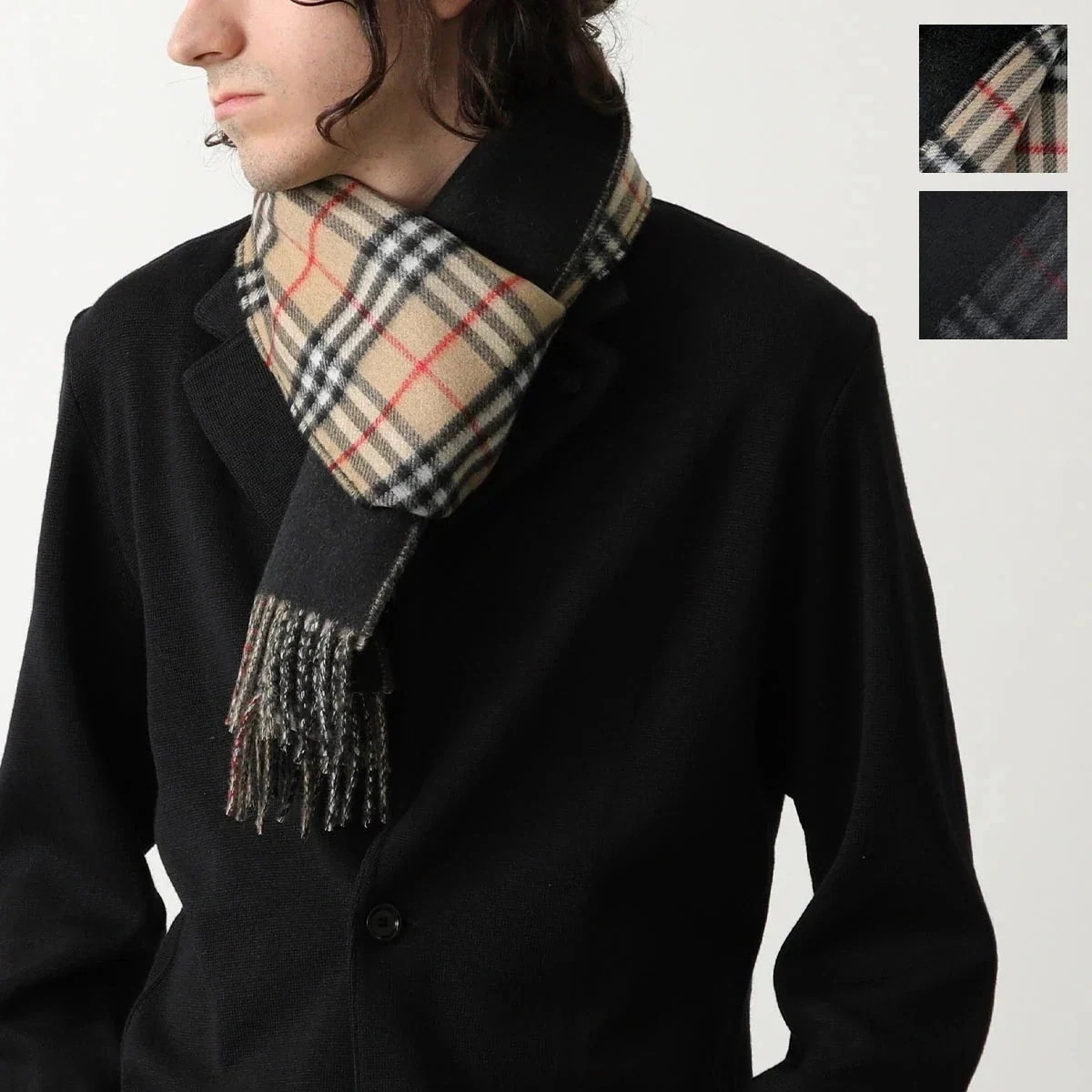 BURBERRY バーバリー マフラー MU VINTAGE CHECK SLD CS 8074674 8074675 メンズ リバーシブル バーバリーチェック