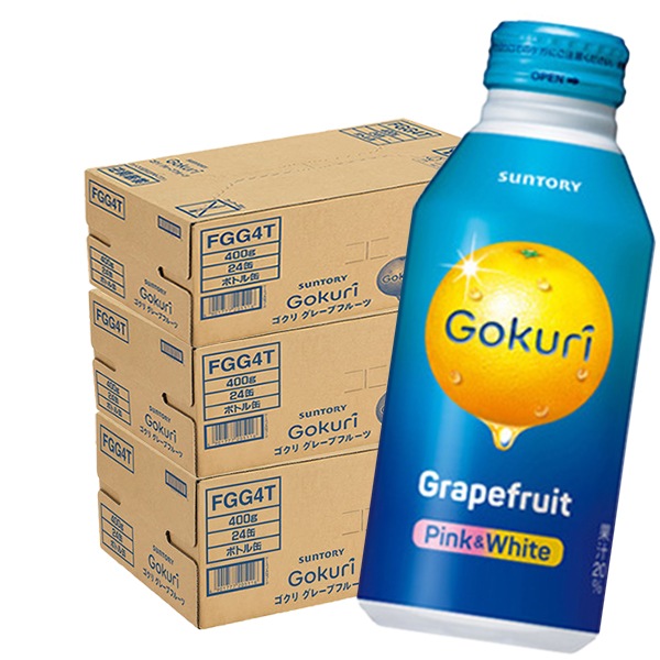 Gokuri ゴクリ グレープフルーツ 果汁入り 400ml ボトル缶 72本入り