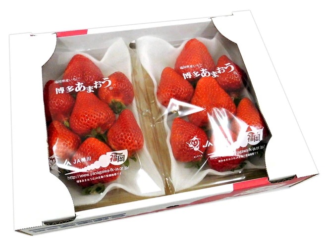 福岡産 博多 =超大粒 あまおういちご= 等級DX（デラックス） 1箱 約270g （7粒前後)x2パック 予約 1月以降