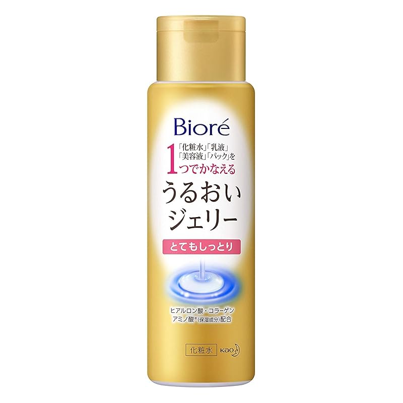 【3本セット販売】ビオレ うるおいジェリー とてもしっとり 本体 180ml 「化粧水」「乳液」「美容液」「パック」1本4役のうるおいケア