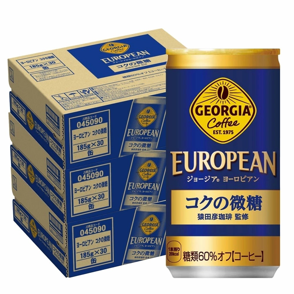 【送料無料】ジョージア ヨーロピアン コクの微糖 185ml3ケース/90本