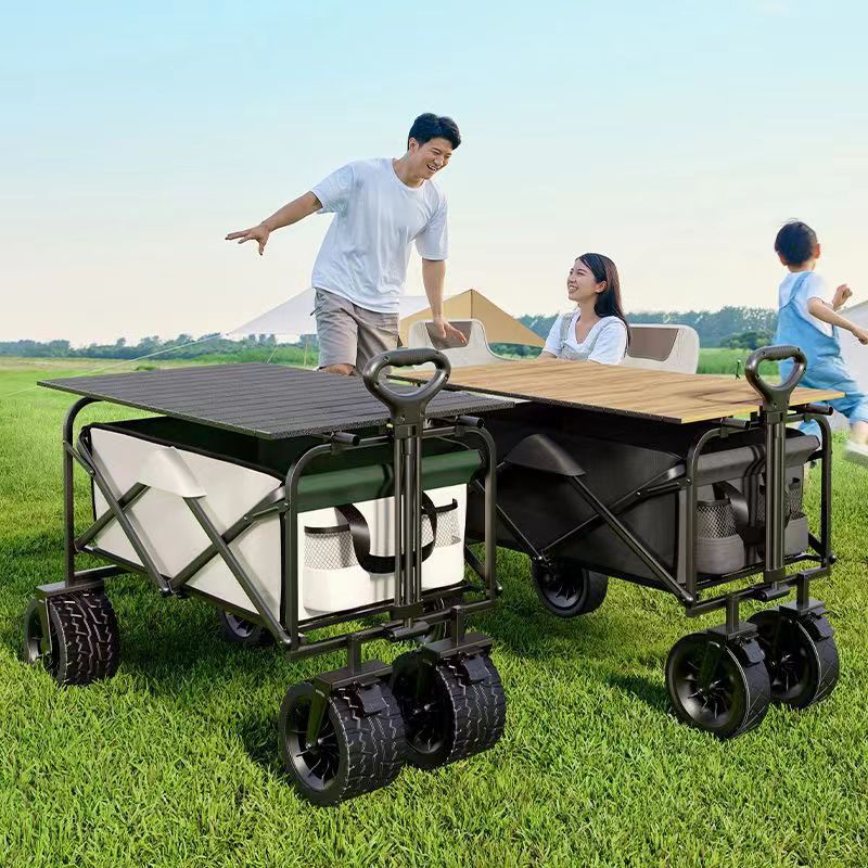 アウトドアキャンプトロリートレーラーナイトマーケット屋台折りたたみ式ポータブル外出キャンプキャンピングカーバン