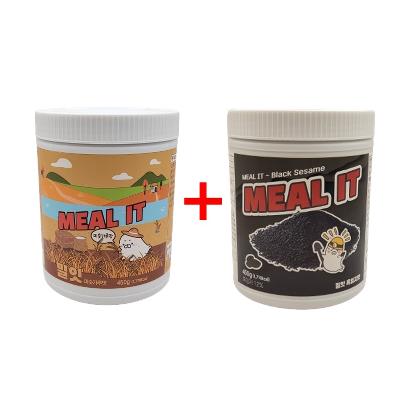 【公式/韓国正品】 低カロリー無糖食事代用プロテインシェイク (ロースト7粒 450 g + 黒ごま 450g )