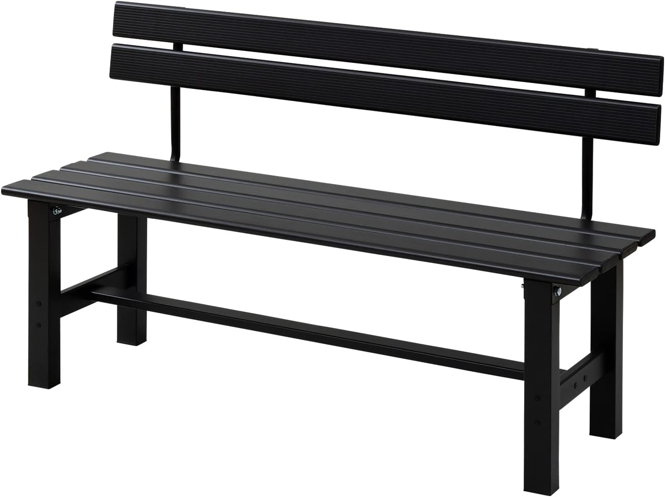 アルミ縁台 背付き 幅120×奥行40×高さ72cm ガーデンベンチ ガーデンチェア ベランダ バルコニー 軽量 踏み台 玄関台 お庭 ダークブラウン