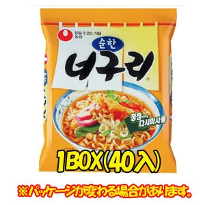 【BOX販売】　ノグリ　ラーメン　純味　120g　ｘ40個　韓国ラーメン　袋麺　袋ラーメン　韓国袋麺　こんぶラーメン　너구리 순한맛