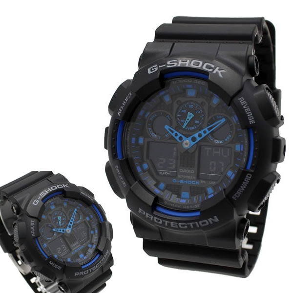 腕時計 G-SHOCK Gショック GA-100-1A2DR ANALOG-DIGITAL ブラック 腕時計 ウォッチ メンズ レディース ユニセックス 14,560円