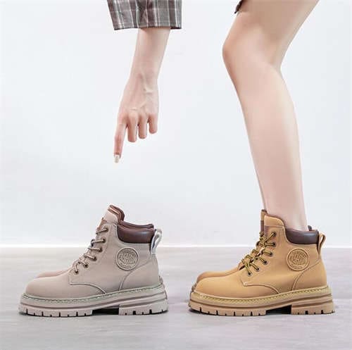 ショートブーツ レディース エンジニアブーツ7cm 身長アップ 編み上げ レースアップ 厚底 ワークブーツ カジュアル 秋冬