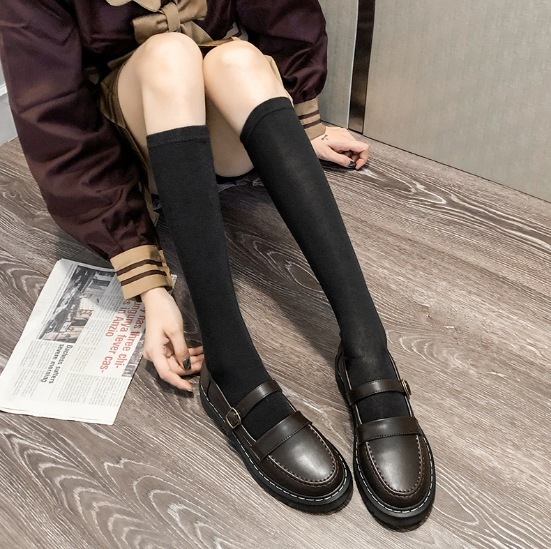 ローファー メアリーシューズ 黒 ローヒール 革靴 韓国 レディース オルチャン通学 学生 10代 20代 30代 モコモコ ブラック ブラウン きちんと カジュアル 普段使い お洒落