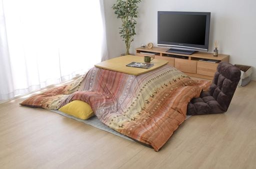 イケヒコ こたつ掛けふとん用カバー 大判長方形 ラディ 約215×295CM オレンジ 洗える #5190959