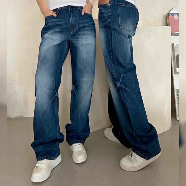 男女共用 ドミンゴ セミワイド ウォッシング デニムパンツ UJ-JEA-8020