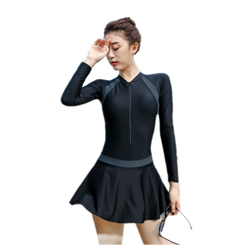 水着レディース体型カバータンキニフィットネス水着ワンピース水着大きいサイズママみずぎ運動用連体式長袖